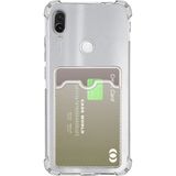 Kvy Xiaomi Redmi Note 7 Pro Kamera Korumalı Kartlıklı Setra Şeffaf Silikon Kılıf Ekran Koruyucu