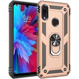 Kvy Xiaomi Redmi Note 7 Yüzüklü Standlı Vega Kılıf + Nano Ekran Koruyucu - Altın - Xiaomi Redmi Note 7