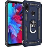 Kvy Xiaomi Redmi Note 7 Yüzüklü Standlı Vega Kılıf + Nano Ekran Koruyucu - Lacivert - Xiaomi Redmi Note 7