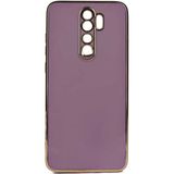 Kvy Xiaomi Redmi Note 8 Pro Parlak Kenarlı Bark Silikon Kılıf - Mor