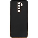 Kvy Xiaomi Redmi Note 8 Pro Parlak Kenarlı Bark Silikon Kılıf - Siyah
