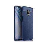 Kvy Xiaomi Redmi Note 9s Deri Görünümlü Lux Niss Silikon Kılıf - Lacivert