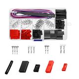 KWBRC 50 Set JST Servo Konnektörü Erkek Dişi Fiş Sıkma Pimi Kablo Kiti SYP, Futaba, Hitec ve Spektrum RC Araba ve Modelleri Uçaklar ile Uyumlu