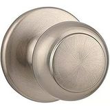 Kwikset 92001-571 Kapı Tokmağı Geleneksel Yuvarlak Şekilli Saten Nikel İçinde Ev Koridor veya Dolap Geçişi için