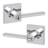 Kwikset Casey Giriş Kapı Kolu Kilitli ve Anahtarlı, Güvenli Anahtarlı Ters Çevrilebilir Kol Dışı, Kapı Kilidi, Ön Giriş ve Yatak Odaları İçin, Cilalı Krom, Seçmeye Dayanıklı Smartkey Rekey Güvenlik