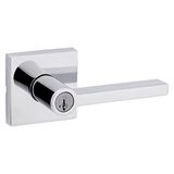 Kwikset Halifax Kapı Kolu Akıllı Anahtar Anahtar Anahtar Güvenlik Anahtarlı Giriş Kilidi, Cilalı Krom Kare Gül