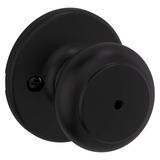 Kwikset Koyu İç Gizlilik Kapı Tokmağı, Kilitli Kapı Kolu, Banyo ve Yatak Odası İçin Kapı Kolu, Mat Siyah Anahtarsız Dönüş Kilidi Kapı Tokmağı
