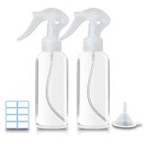 KwoKmarK Küçük Sprey Şişeleri, Saç Spreyi Şişesi 3.5 oz/100 ml Şeffaf Plastik İnce Sis Seyahat Boyu Mini Boş Şişe Seti Uçucu Yağlar için Doldurulabilir Yeniden Kullanılabilir Sıvı Kap Su Fışkırtma