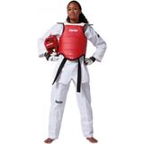 Kwon Kore Tarzı Antrenman Wt Onaylı Taekwondo Yarışma Yeleği.çift Taraflı Kadın-Erkek Yarışma Yeleği - Mavi - Kırmızı - Beyaz - S
