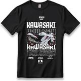 Kwskı GSX1300R Motorcu Tişört Model Unisex %100 Cotton Pamuk Rahat Regular Baskı Motor T-Shirt - Siyah - XL