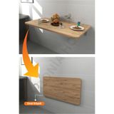 Kydonia Home 60x110 cm Duvara Monte Kırma Katlanır Masa Çam Renk