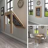 Kydonia Home 60x90 Cm Çam Desenli Çerçeveli Tablo Masa Duvara Monte Kırma Katlanır Çam Ahşap Desenli