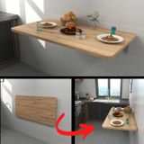 Kydoniahome Monte Kırma Katlanır Masa Çam Ahşap Desenli