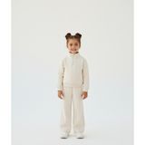 Kyex Kids Kyex Premıum Kız Çocuk Ekru Alt Üst Pamuklu Yumuşacık Fermuarlı Cepli Eşofman Takımı 3-8 Yaş - 3 - 4 Yaş