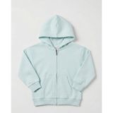Kyex Kids Unisex Çocuk Buz Mavisi Fermuarlı Kapüşonlu Sweatshirt-Okul ve Günlük Için En Rahat Basic Hırka - 7 - 8 Yaş