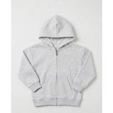 Kyex Kids Unisex Çocuk Gri Melanj Fermuarlı Kapüşonlu Sweatshirt-Okul ve Günlük Için En Rahat Basic Hırka - 9 - 10 Yaş