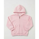 Kyex Kids Unisex Çocuk Toz Pembe Yeşil Fermuarlı Kapüşonlu Sweatshirt Okul-Günlük Için Rahat Basic Hırka 3-10YAŞ - 9 - 10 Yaş