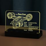 Kyglaring Lego Star Wars The Razor Crest 75331 Bina Seti İşaret Ekranı için Güç Tabanlı Parlak Şeffaf Akrilik İsim Plakası