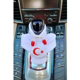 KYLE XM Beyaz Ay Yıldız Türk Bayragı Polar Vites Kılıfı Araç Aksesuarı Kapşonlu Vites Poları Sweatshirt