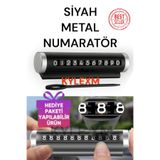 KYLE XM Siyah Metal Kasa Numara Çevirmeli Araç İçi Telefon Numaratör Park Numarası Parkmatik Oto Aksesur