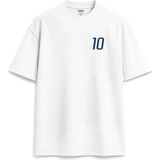 Kylian Mbappe Fransa Özel Tasarım Baskılı Yazılı Relaxed Fit Unisex Beyaz Tişört - Siyah - XL