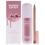 Kylie Cosmetics Esnek Öpücük Hassas Dudak Kiti - Kadınlar için 808-2 Adet 2,8 g Esnek Öpücük Dudak Parlak, 0,5 oz Hassas Pout Dudak Kalemi