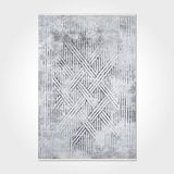 Kylie Gri Geometrik Modern Geometrik Etnik Desenli Boho Makinada Yıkanabilir Hafif Hav Toz Vermez Leke Tutmaz Kaymaz Taban Dijital Makine Baskı Halı Oturma Odası Salon Yolluk Koridor Mutfak Halısı