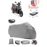 Kymco Agility 16+ 125I Branda Gri Arka Çanta Uyumlu(Topcase) Motosiket Brandası Motor Örtüsü Çadır Su Geçirmez Motosiklet Kılıfı Motor Brandası,lastikli,taşıma Torbalı