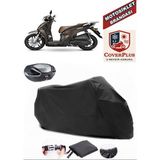 Kymco People 125 Branda Siyah Arka Çanta Uyumlu(Topcase) Motosiket Brandası Motor Örtüsü Çadır Su Geçirmez Motosiklet Kılıfı Motor Brandası,lastikli,taşıma Torbalı