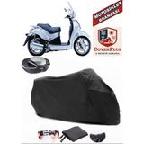 Kymco People 250 Branda Siyah Arka Çanta Uyumlu(Topcase) Motosiket Brandası Motor Örtüsü Çadır Su Geçirmez Motosiklet Kılıfı Motor Brandası,lastikli,taşıma Torbalı