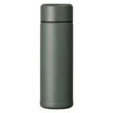 Kyocera Yalıtımlı ince içecek şişesi, seramik iç kaplamalı, 12 saat sıcak, 24 saat soğuk, BPA içermez, kolay temizlenir, sızdırmaz, 180 ml, koyu gri, MB-06S-GY SLIM