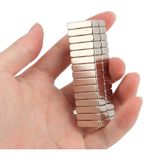 Kyops 10 Adet 20X10X5 mm Neodyum Magnet N35 Güçlü Mıknatıs Köşeli ve Dayanıklı Nikel Kaplama ( Lisinya )