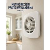 Kyops 120 mm Havalandırma Fanı 180 M³/h Dekoratif Duvar ve Tavan Tipi Aspiratör - Lisinya
