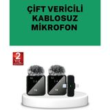 Kyops Canlı Yayın ve Video Çekimleri Için Çiftli Kablosuz Yaka Mikrofon ( Lisinya )