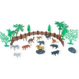 Kyops Hayvan Figürleri - Aksesuarlı Vahşi Hayvanlar Seti - Mini Set 30 Parça (Lisinya)
