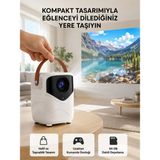 Kyops Mini Akıllı Projektör – 1080P Full Hd, 64GB Depolama, 2gb Ram, Uzaktan Kumanda Destekli Yeni Nesil - Lisinya