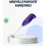 Kyops Mini Pilli Portatif Karıştırıcı – Cappuccino, Latte, Frappe ve Kahve Köpürtücü - Lisinya