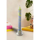 Kyphi Natural El Yapımı Ebru Şamdan Mumu | Dekoratif Blok Candle | 20 cm 8 Saat Yanma | Hediye - Lila - Mor