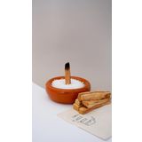 Kyphi Natural El Yapımı Seramik Tütsülük ve 40gr Palo Santo Ağaç Tütsü Seti - (Kamila(Taba) El Yapımı Seramik Tütsülük ve 40gr Palo Santo Ağaç Tütsü Seti)