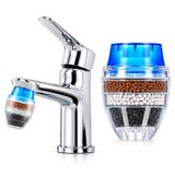 Kyro Tech 5 Katmanlı Aktif Karbon Musluk Su Arıtma Aparatı, Zeolit ve Kalsiyum Sülfit İçerikli Su Filtresi, Musluk Ucu Ön Filtre, Mutfak ve Banyo İçin Pratik Su Filtreleme Başlığı Asorti
