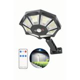 Kyrotech 168 LED Solar Sokak Lambası, Sensörlü, Kumandalı, 3 Mod, Güneş Enerjili, Bahçe Aydınlatma 33,5 cm