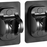 Kyrotech 2'li Set Ayarlanabilir Kendinden Yapışkanlı Duş Başlığı Askısı, Siyah Duvara Monte Duş Başlığı Tutucu, Matkap Gerektirmez Sabit Braket, Suya Dayanıklı Banyo Duş Başlığı Sabitleyici Aksesuar