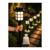 Kyrotech 4 Adet Dev Boy 50 cm Solar Bahçe Lambası, 15W Gün Işığı LED (4000K), Güneş Enerjili Dolomit Taş Hediyeli, Kazıklı Dış Mekan Aydınlatma, Su Geçirmez, Fotoselli Işık, Yol Peyzaj Çim, Villa Balkon Teras