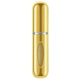 Kyrotech 5ml Metal Taşınabilir Parfüm Şişesi, Doldurulabilir Seyahat Parfüm Atomizeri, Alüminyum Gövdeli Kolonya Dispenseri, Sızdırmaz Mini Cep Boyu Sprey Şişesi, Uçak Kabin Uyumlu Unisex (Gold)