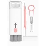 Kyrotech 7'si 1 Arada Elektronik Temizlik Kiti - Klavye, Monitör, Cep Telefonu, Bluetooth, Kulaklık, Lego, Airpods Uyumlu, Bilgisayar Kamera Lensi T0emizleme Seti, (Pembe)