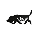 Kyrotech Bahçe Dekorasyonu Metal Köpek Peyzaj Obje Balkon Çim Yer Döşemesi Havuz Çit Ağaç Dibi Led Solar Süsü