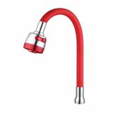 Kyrotech Esnek Silikon Musluk Başlığı 43 cm, Kıvrılabilir Uzatma Hortumu, 360 Oynar Başlık, 2 Fonksiyon Su Akışı Duş VE Düz, Su Tasarruflu Musluk Aparatı, Mutfak ve Lavabo Uyumlu, Kolay Montaj Kırmızı