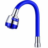 Kyrotech Esnek Silikon Musluk Başlığı 43 cm, Kıvrılabilir Uzatma Hortumu, 360 Oynar Başlık, 2 Fonksiyon Su Akışı Duş VE Düz, Su Tasarruflu Musluk Aparatı, Mutfak ve Lavabo Uyumlu Kolay Montaj Lacivert