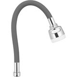 Kyrotech Esnek Silikon Musluk Başlığı 43 cm, Kıvrılabilir Uzatma Hortumu, 360 Oynar Başlık, 2 Fonksiyonlu Su Akışı Duş VE Düz, Su Tasarruflu Musluk Aparatı, Mutfak ve Lavabo Uyumlu, Kolay Montaj Gri