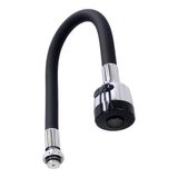 Kyrotech Esnek Silikon Musluk Başlığı 43 cm, Kıvrılabilir Uzatma Hortumu, 360 Oynar Başlık, 2 Fonksiyonlu Su Akışı Duş VE Düz, Su Tasarruflu Musluk Aparatı, Mutfak ve Lavabo Uyumlu, Kolay Montaj Siyah